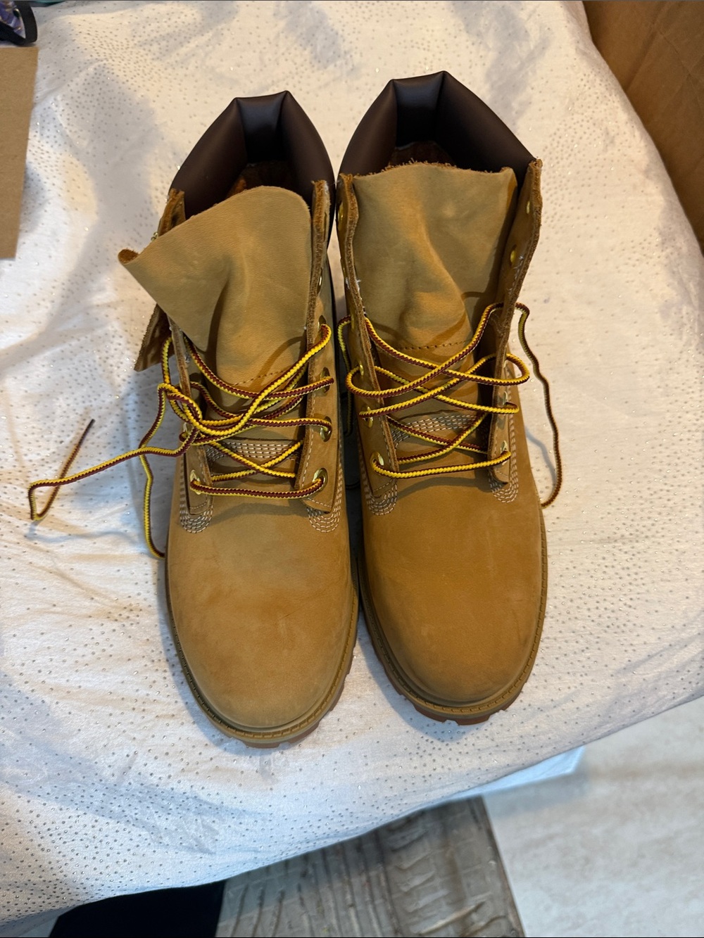 Timberland Men's Work-Style Nubuck Boots in Wheat size 7